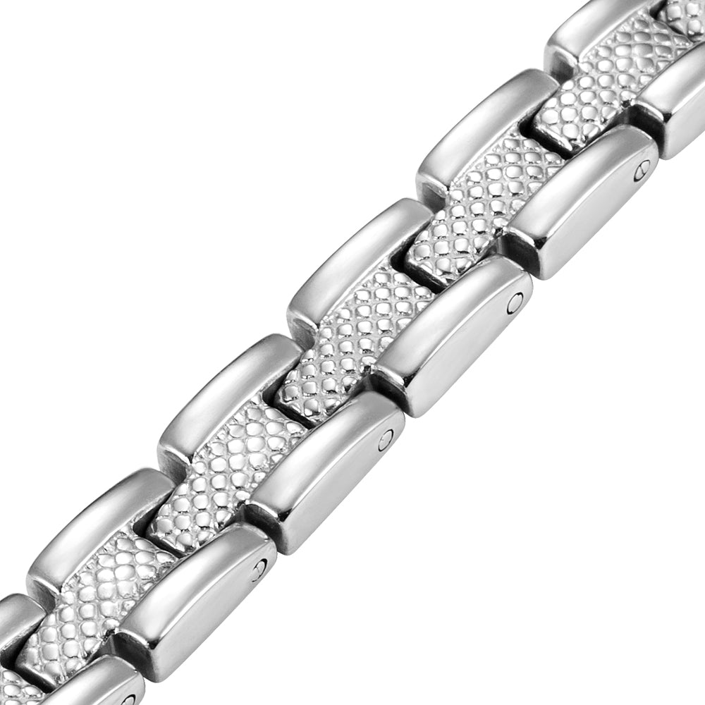 Women's Magnetic Bracelet - Silver Tone