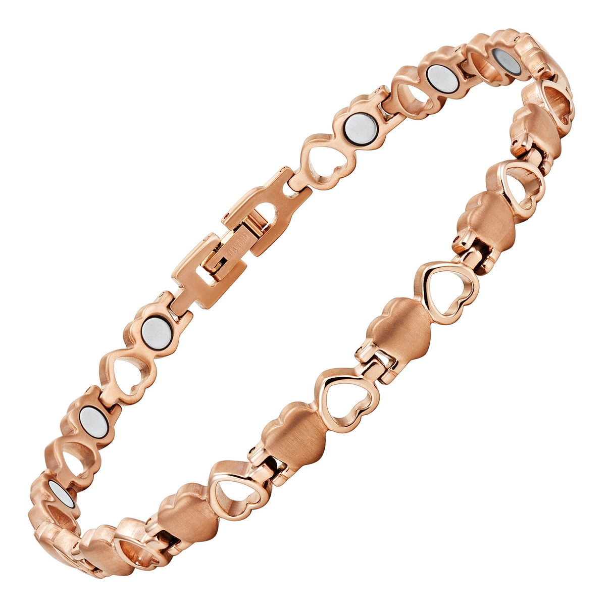 Women's Magnetic Anklet - Rose Gold Heart