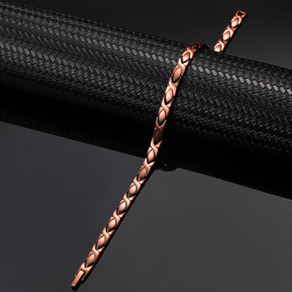 Women's Solid Copper Magnetic Anklet