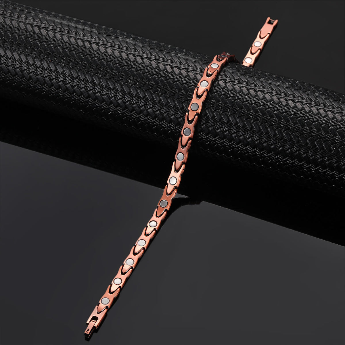 Women's Solid Copper Magnetic Anklet