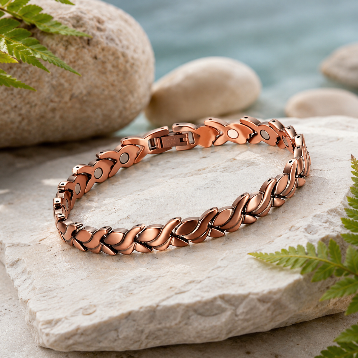 Women's Natural Pure Copper Magnetic Anklet
