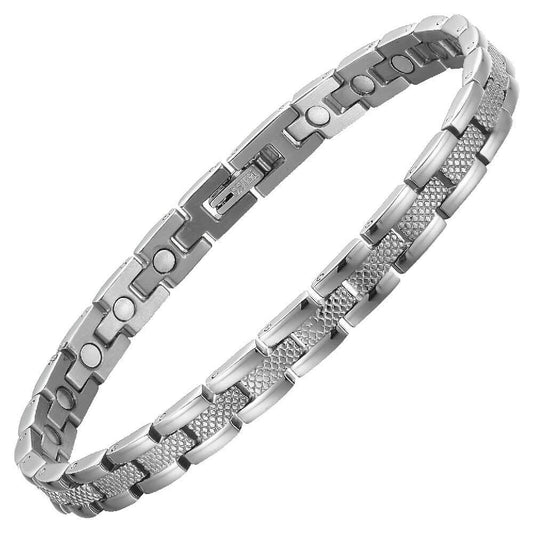 Women's Magnetic Bracelet - Silver Tone