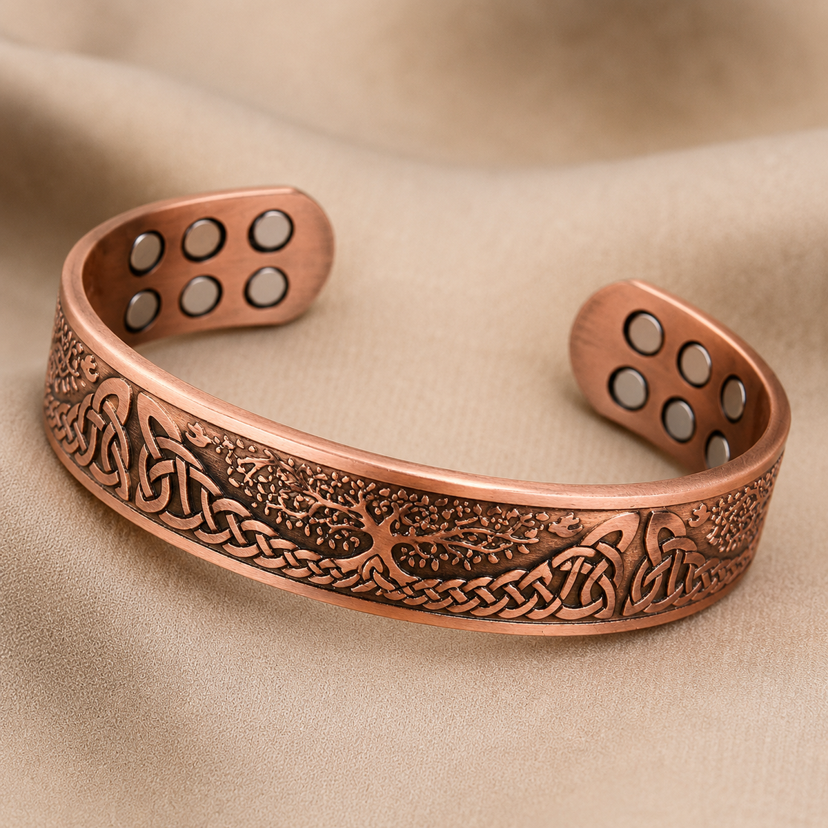 Kopper Copper Tree of Life Bangle Bracelet