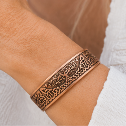 Kopper Copper Tree of Life Bangle Bracelet