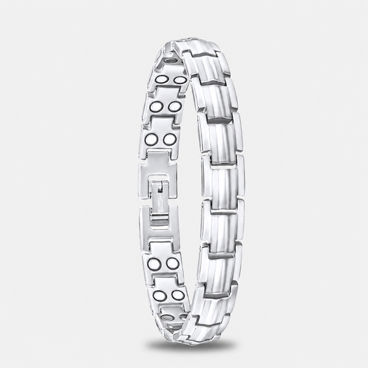 Women's Double Row Magnetic Bracelet - Titanium