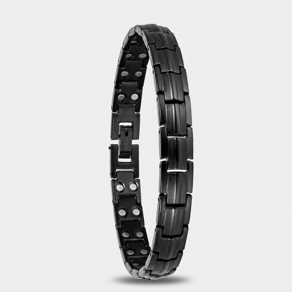 Women's Black Titanium Double Row Magnetic Bracelet