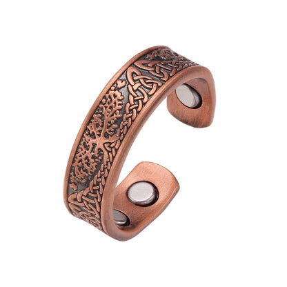 Women's Copper Tree of Life Magnetic Ring
