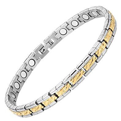 Women's Magnetic Anklet - Two Tone Gold