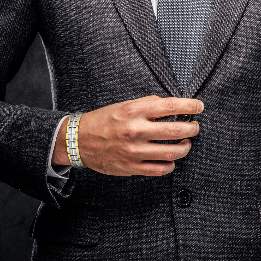 Men's Double Row Magnetic Bracelet