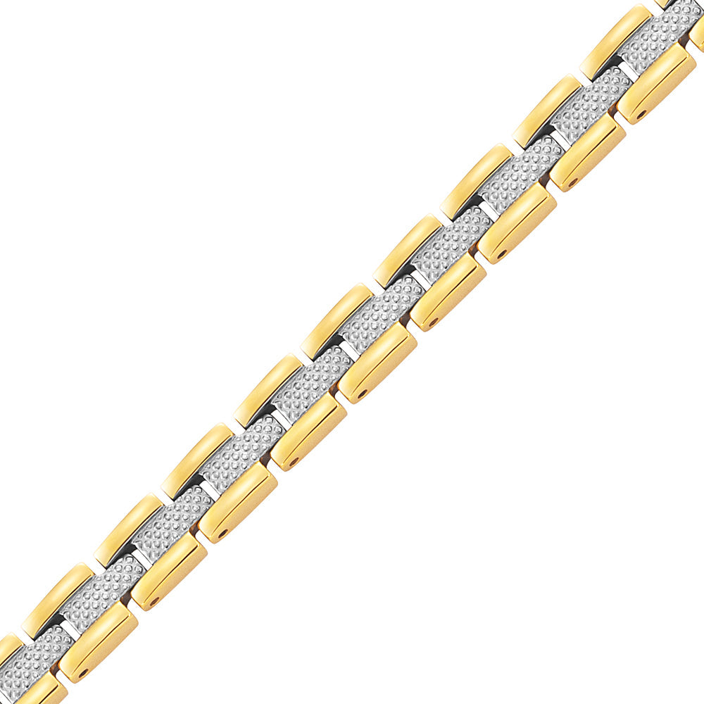 Women's Magnetic Bracelet - Two Tone Gold