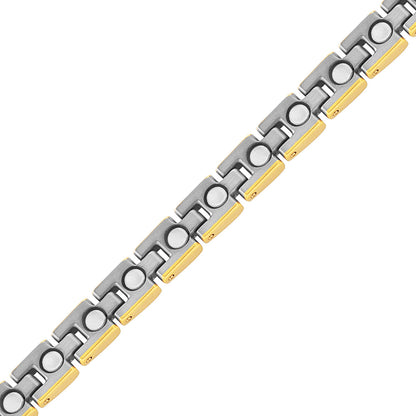Women's Magnetic Bracelet - Two Tone Gold