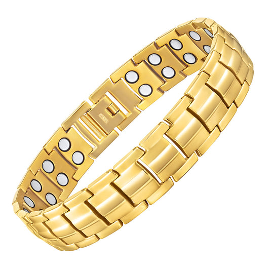 Men's High Power Gold Titanium Magnetic Bracelet
