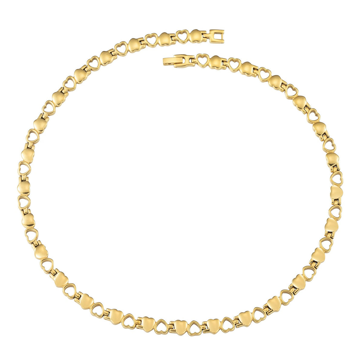 Women's Magnetic Necklace - Gold Tone