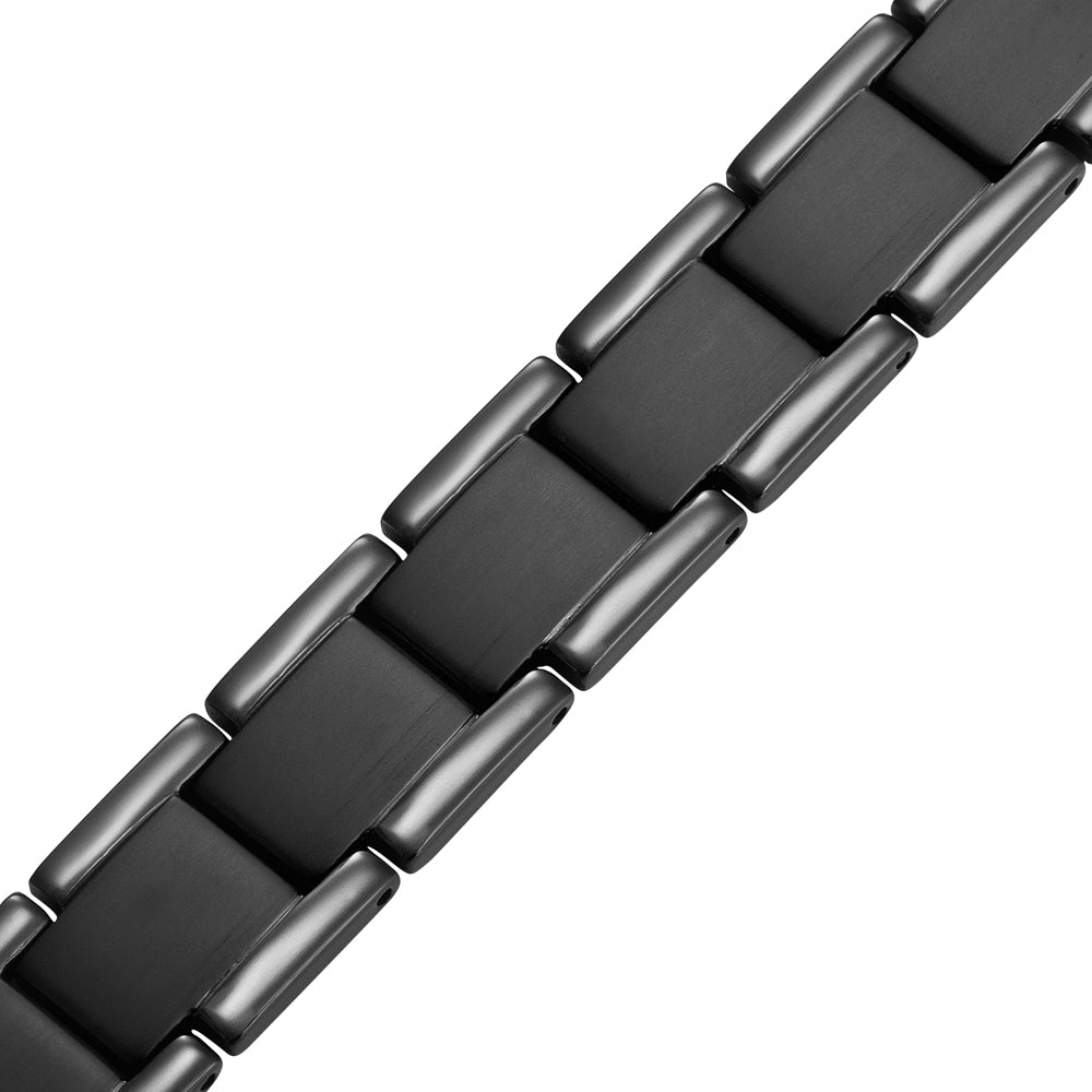 Men's Double Strength Black Titanium Magnetic Bracelet